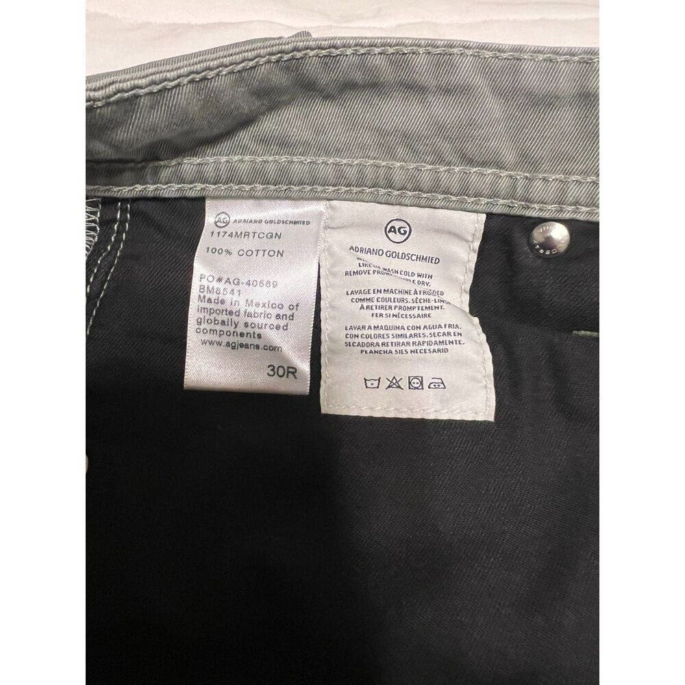 AG Adriano Goldschmeid The Graduate Green Khaki Pants